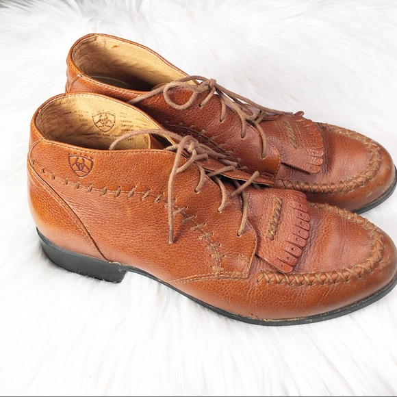 Ariat Shoes - Ariat Orange Leather Ankle Boots 6B